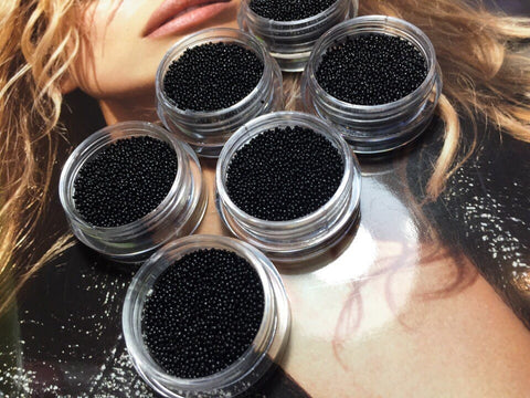 Caviar Beads Black (Metal Mini Beads) Size 0.25 - 0.4 mm 1