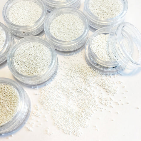 Caviar Beads White (Mini Beads) Size 0.25 - 0.4 mm