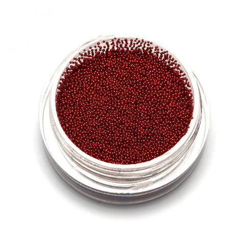 Caviar Beads Red (metal mini beads) size 0.4 mm