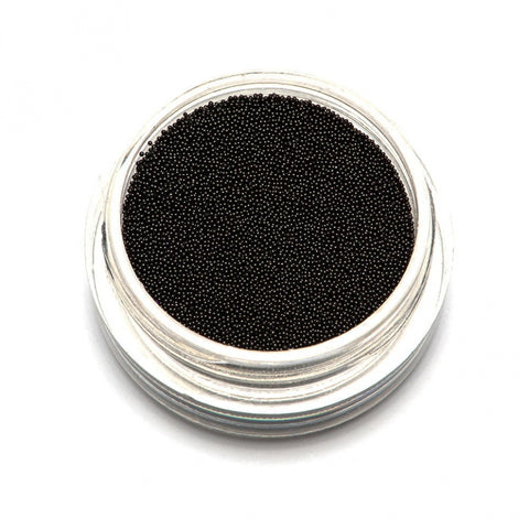 Caviar Beads Black (metal mini beads) size 0.2 mm