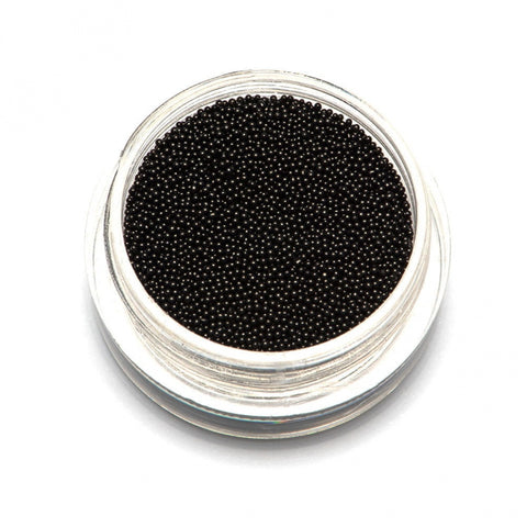 Caviar Beads Black (metal mini beads) size 0.4 mm
