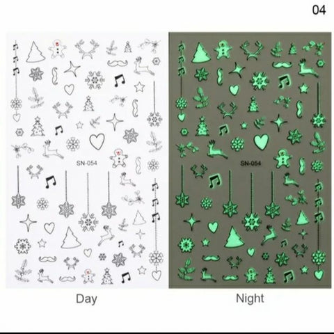 Sticker self-adhesive (glows in the night) Christmas & New Year's Eve SN-054