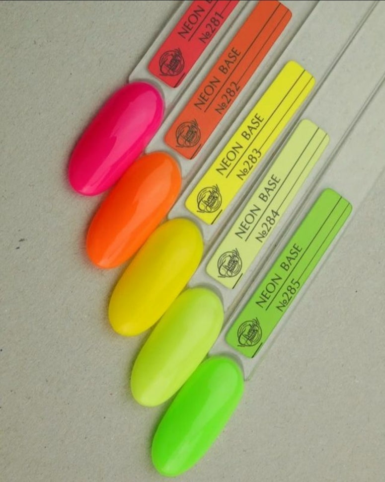 NEON BASE 8ml di Trendy Nails disponibile in 5 tonalità 8-15 ml