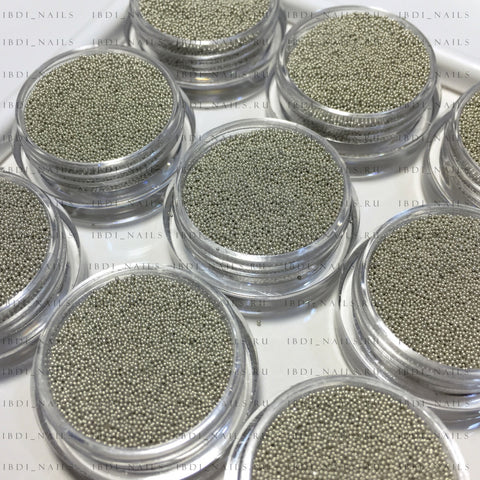 Caviar Beads Silver (metal mini beads) size 0.4 mm