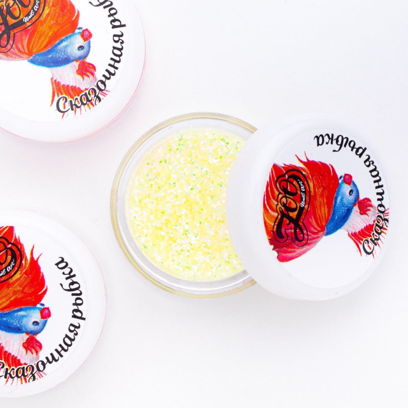 Polvere glitter pastello-neon effetto di ZOO Nail (10 colori) 0,2g