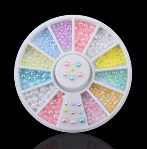 Perle per Nailart in 12 diversi colori pastello
