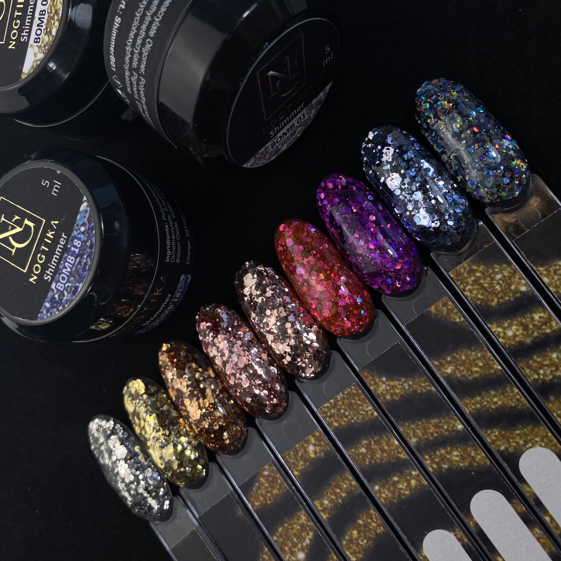 Nailart Effect Gel Shimmer Bomb 5ml by NOGTIKA in 10 colors