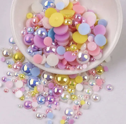 Barbie pearls for nail art in different pastel colors