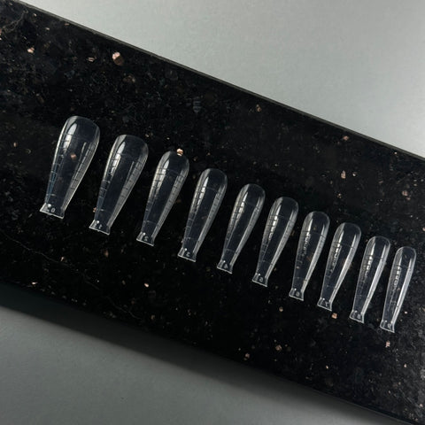 Professional dual forms clear can be used for many nail shapes 10 pcs.