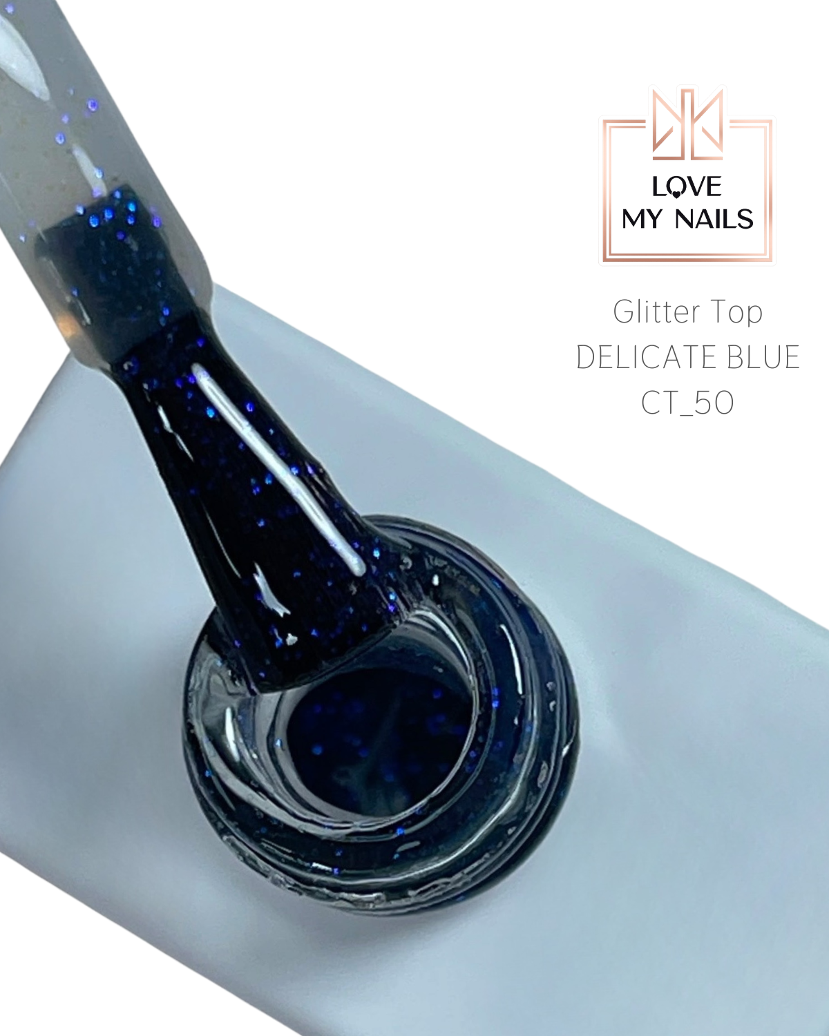 Effect Top Coat Glitter Delicate Blue БЕЗ ЛИПКОГО СЛОЯ 10мл от Love My Nails