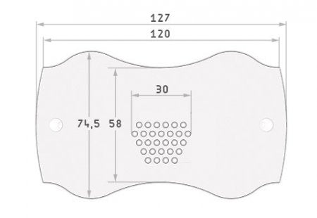 Tischplatte 127 x 74,5 см белая (устойчивая к растворителям)