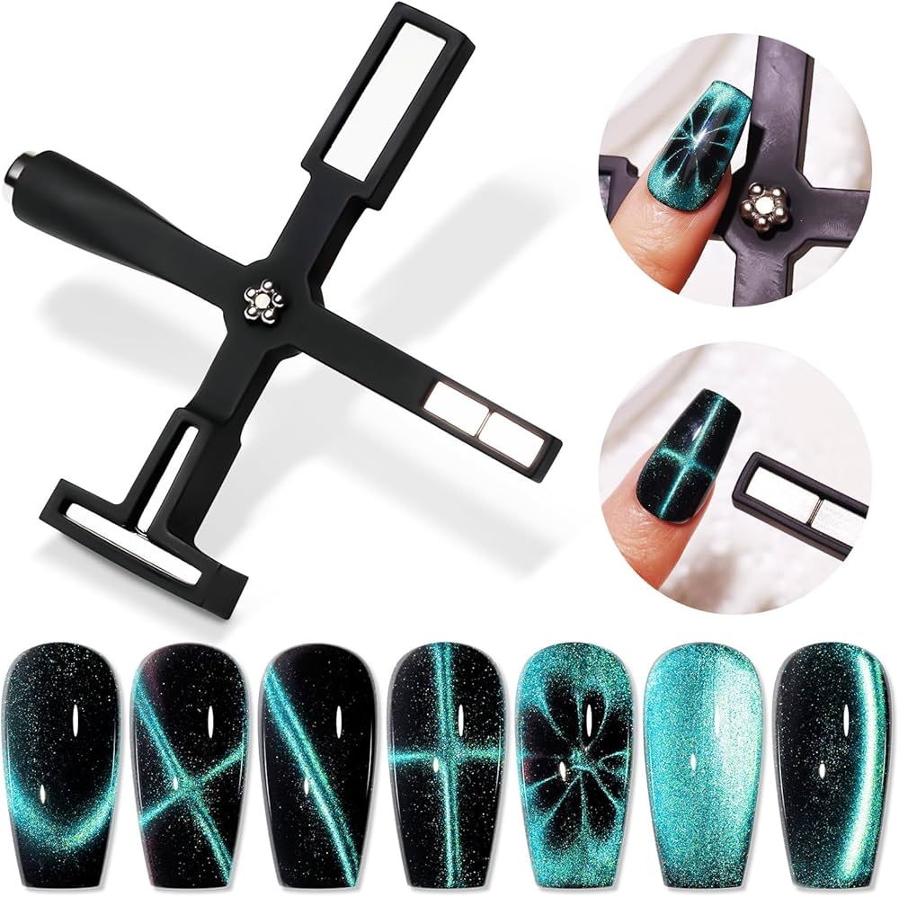 Двойной магнит для эффекта кошачьего глаза серый