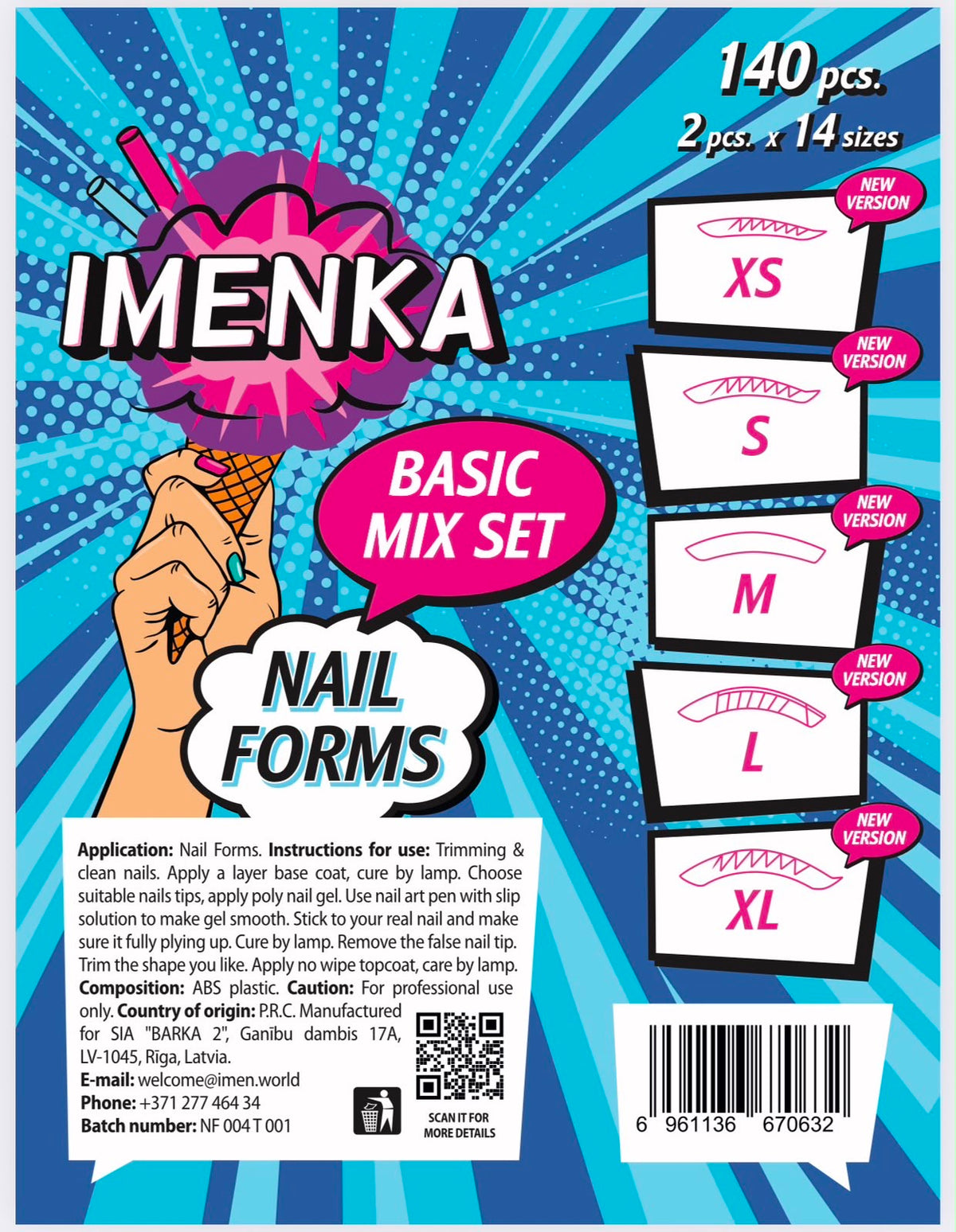 Nail Forms "Basic Mix" 140 Stk. von Imenka