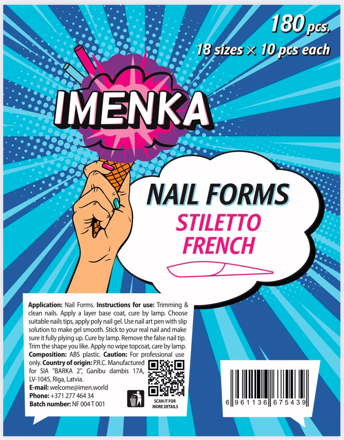Nail Forms "Stiletto French" 180 Stk. von Imenka