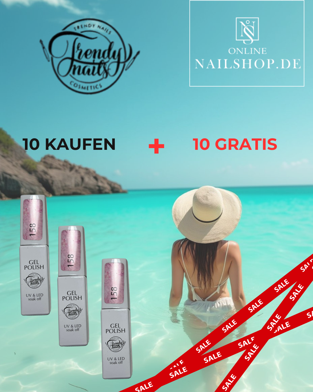 Kaufe 20 Trendy Nails Gel Polish und zahle nur 10