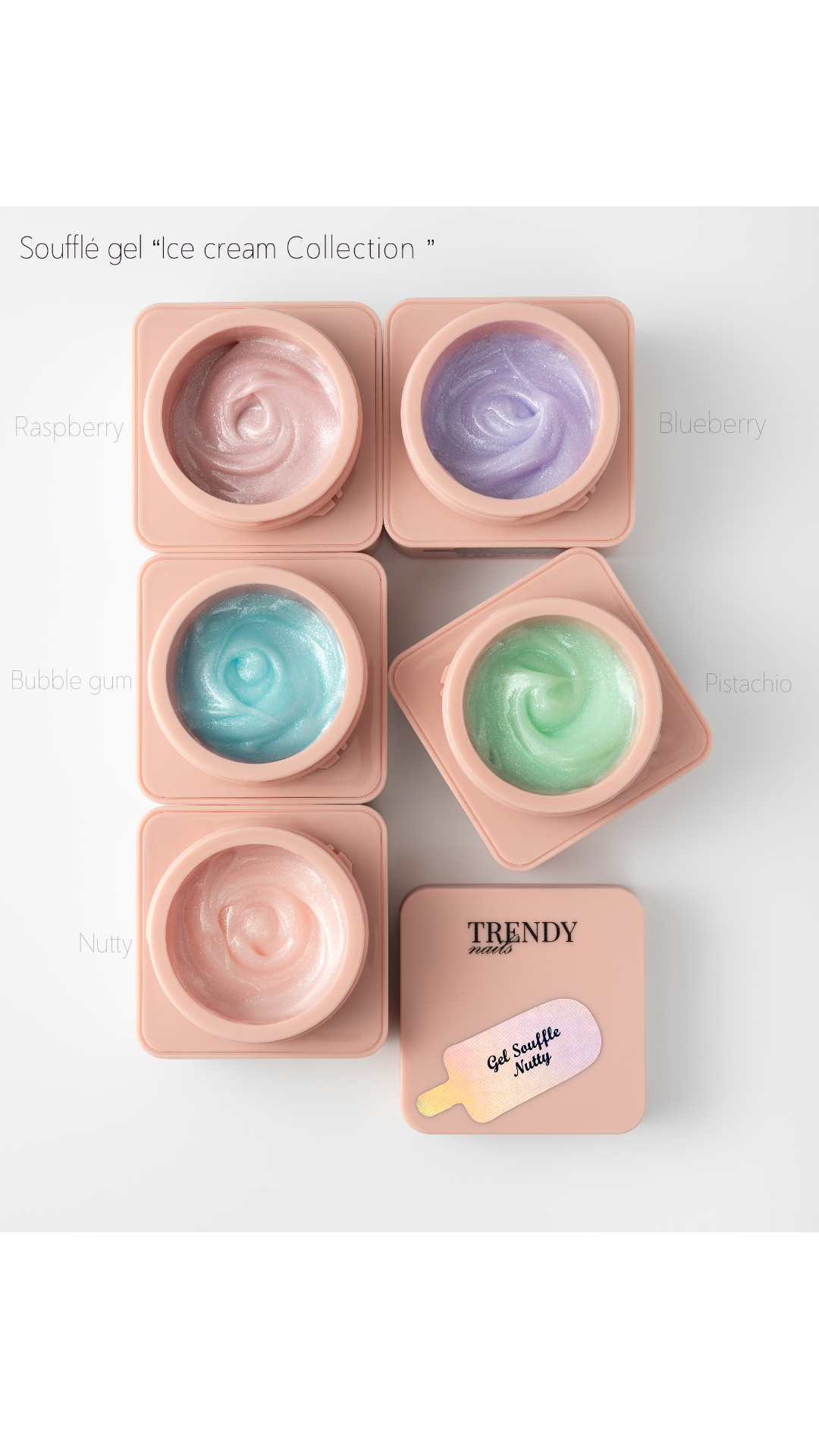 SET Ice Cream Collection von Trendy Nails (5x15ml) (TPO/HEMA-free)