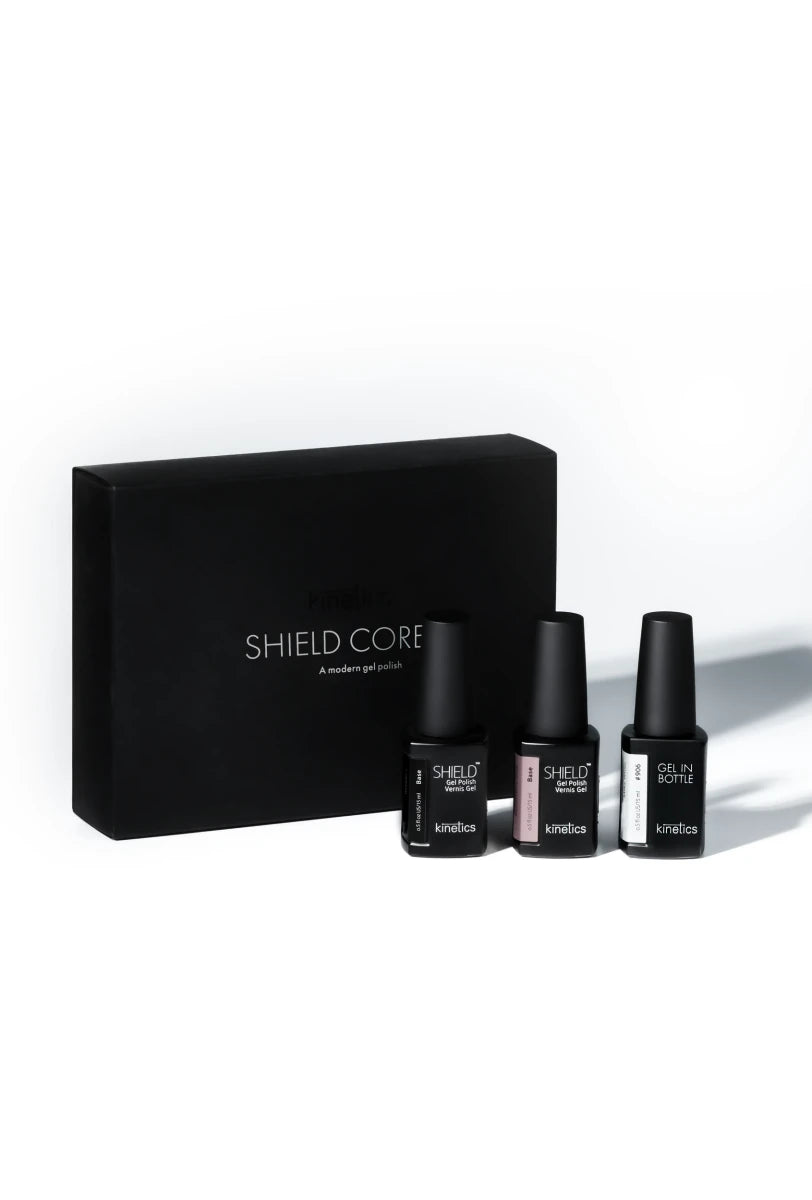 NEU Kinetics Testpaket CORE KIT Shield RubberBase+, FiberBase#902,Gel in Bottle#906 (TPO-free)