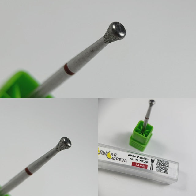 Фрезерная насадка алмазная (синяя) средняя размером: от 1,4 мм до 2,3 мм от KMIZ