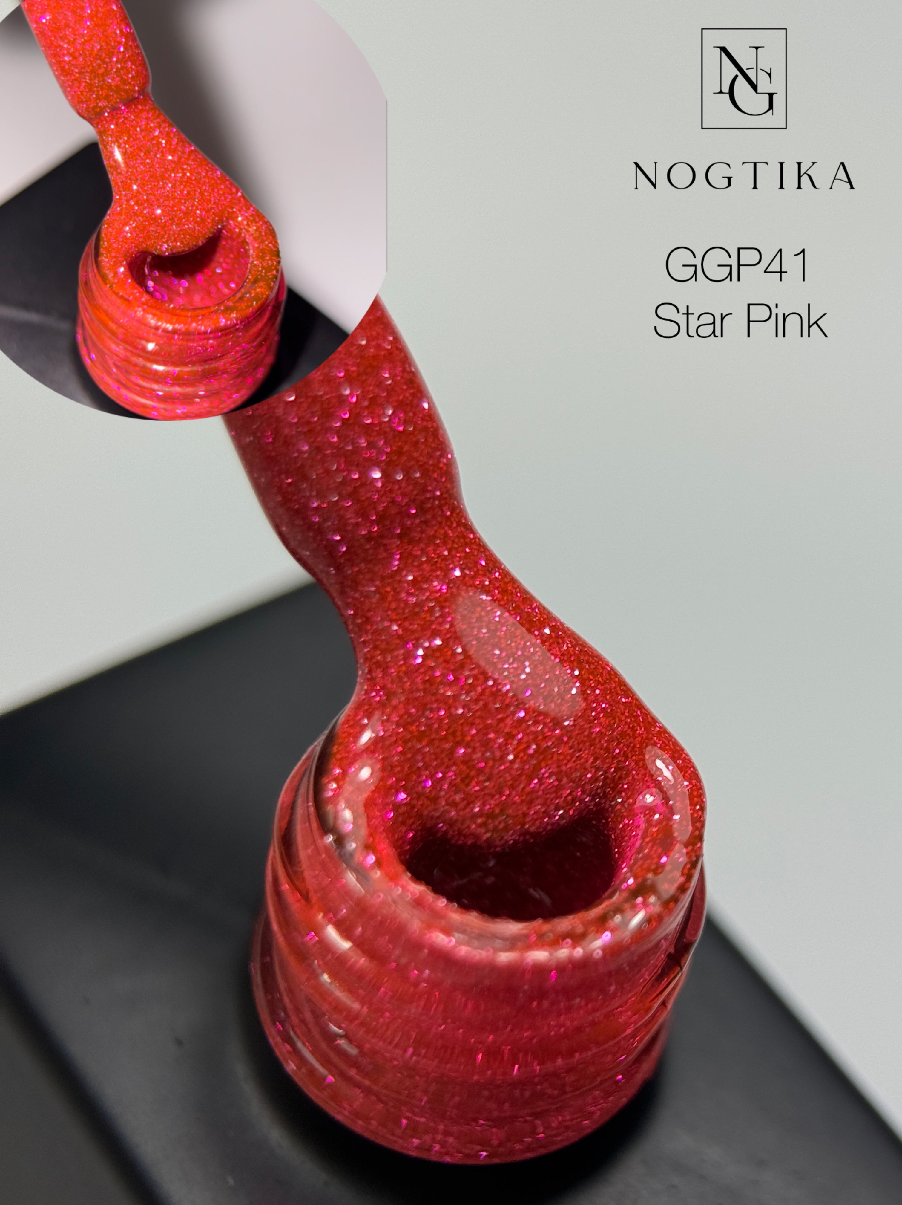 Glitter Gel Polish # 41 Star Pink (12ml) TPO-free