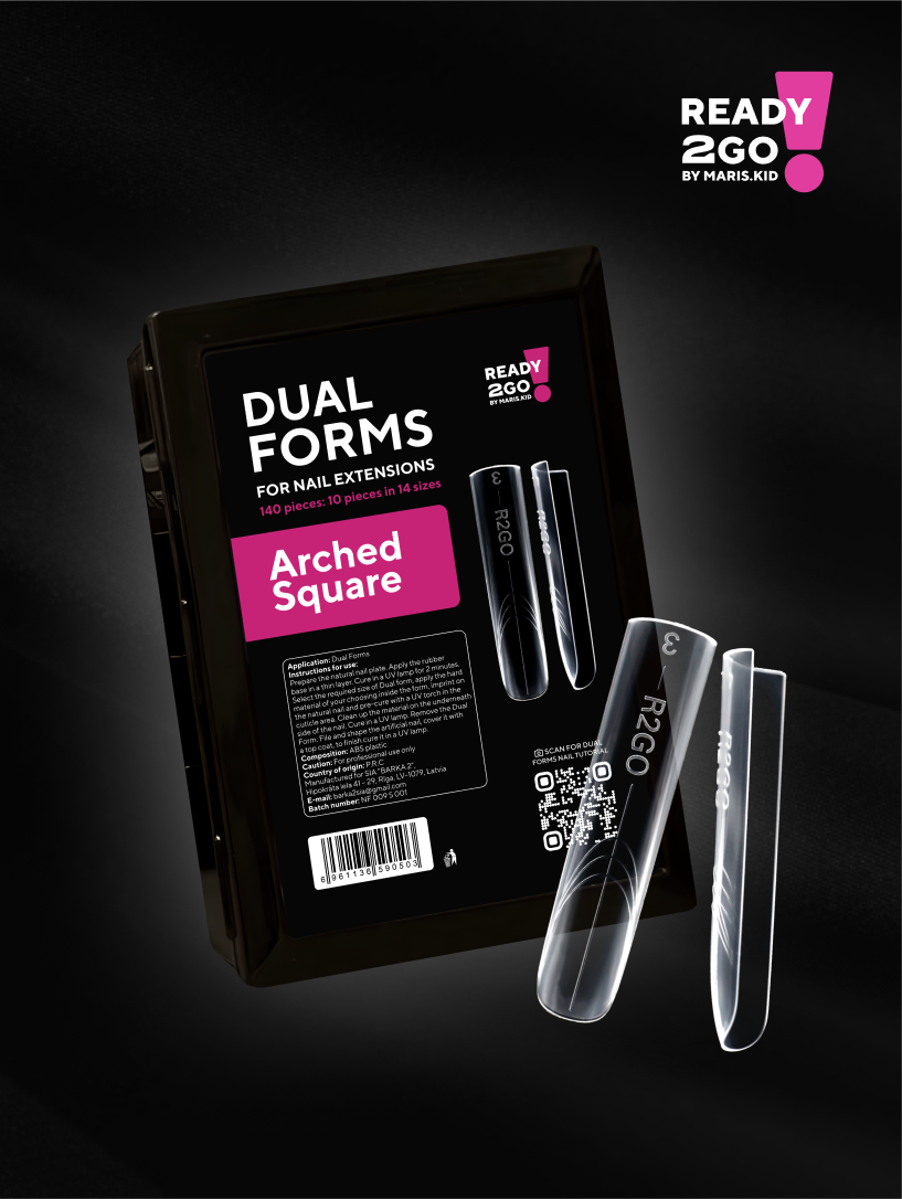 R2GO Dual Tips Arched Square 140 Stk. von MARIS.KID 1 Packung