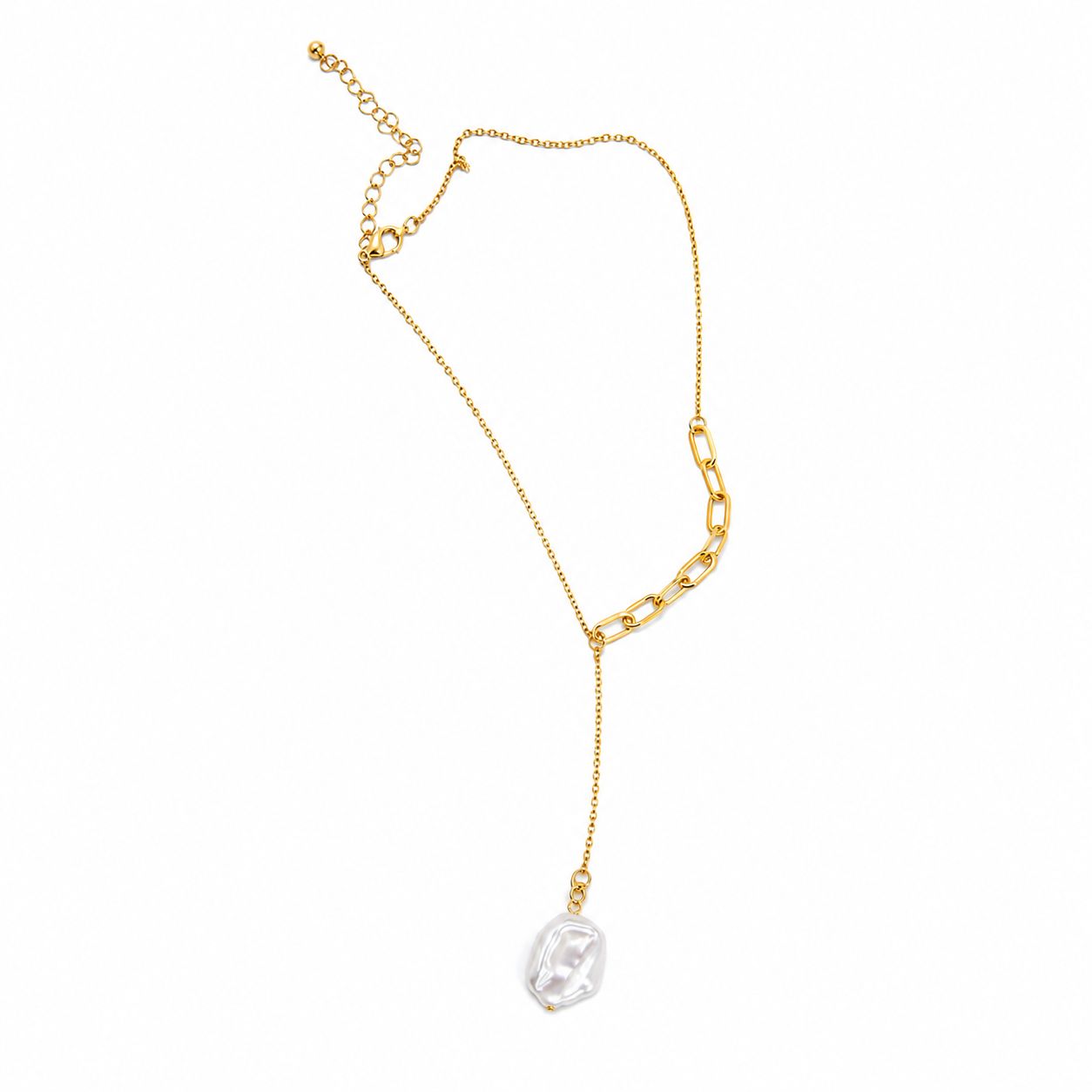 Collana asimmetrica stilosa in oro (bijoux) 5