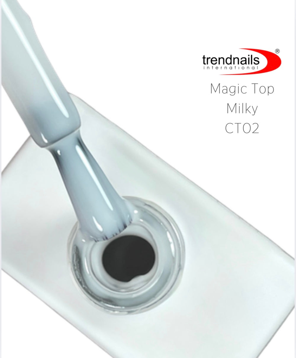 Magic Top No Wipe Versiegelatore Milky White (gel lucido senza strato di dispersione) 10ml di Trendnails