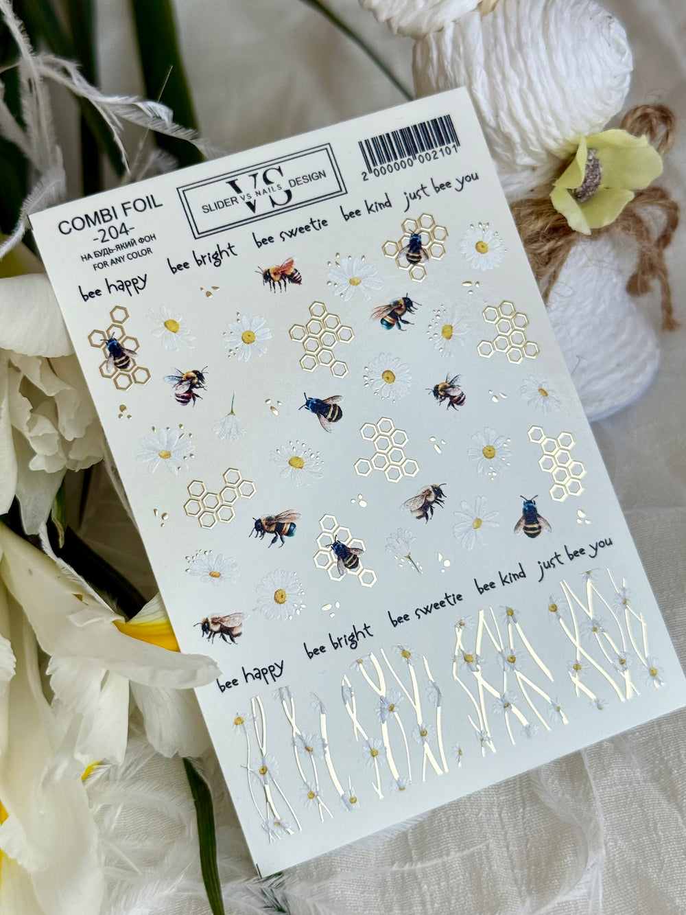Slider mit Folie (Wasserlösliche Aufkleber) von VS Nails 204 COMBI FOIL