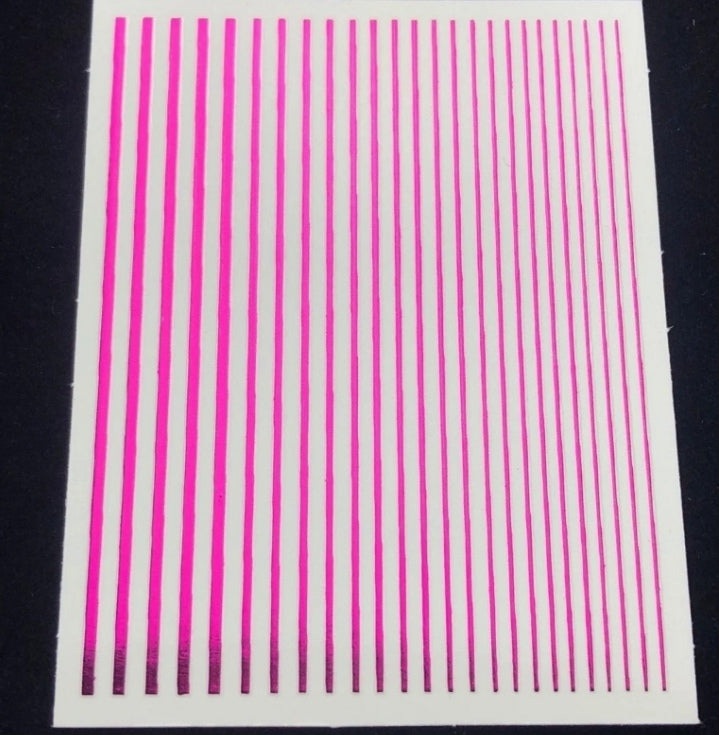 Sticker strisce elastiche metallic-pink