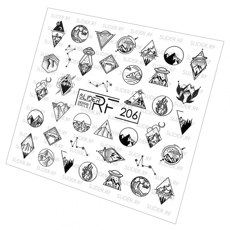 Sticker Design RF206 (водорастворимые наклейки) Слайдер