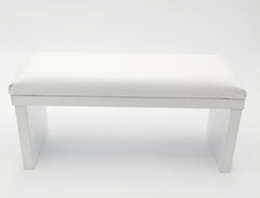 Supporto per le mani con cuscino in pelle rettangolare (bianco)