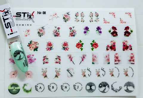 selbstklebende Slider Sticker (Blumen) Nr. 08 von i-Stix