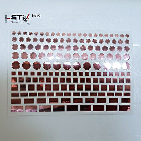 selbstklebende Slider Sticker (gold rose Formen) Nr. 22 von i-Stix