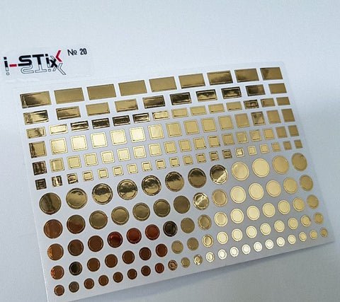 selbstklebende Slider Sticker (goldene Formen) Nr. 20 von i-Stix