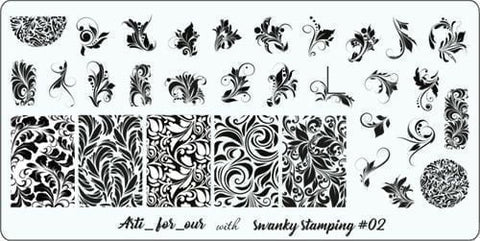 Stamping Platte Schablone arti for you Nr. 02 von Swanky