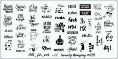 Placca per stamping schablone arti for you Nr. 010 di Swanky
