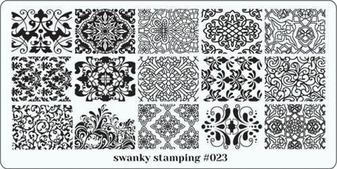 Stamping Platte Schablone  Nr. 023 von Swanky