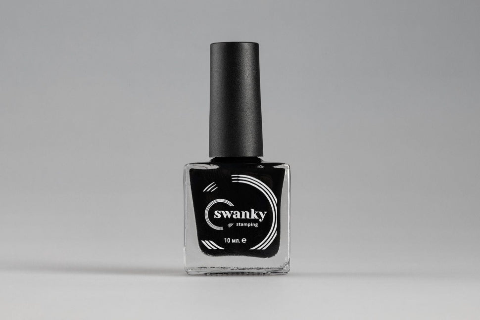 Stamping varnish black No. 001 from Swanky 10ml/18ml