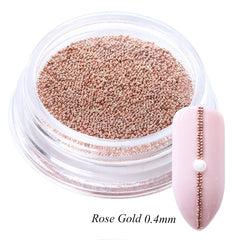 Caviar Beads Gold Rose (metal mini beads) size 0.4 mm