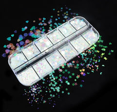 Набор для ногтей: звезды, сердечки и бабочки