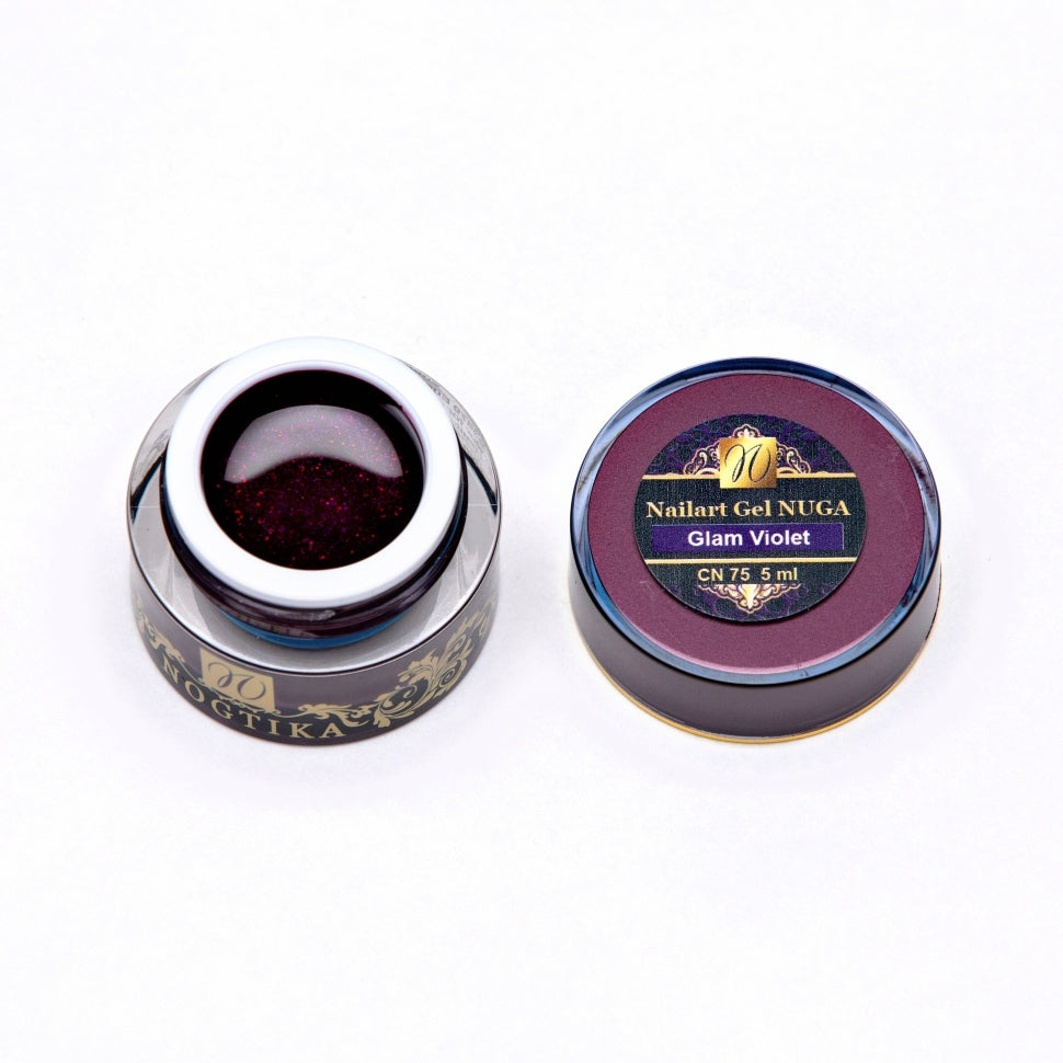 Gel color per nail art NUGA "Glam Violet" (senza strato appiccicoso) CN75