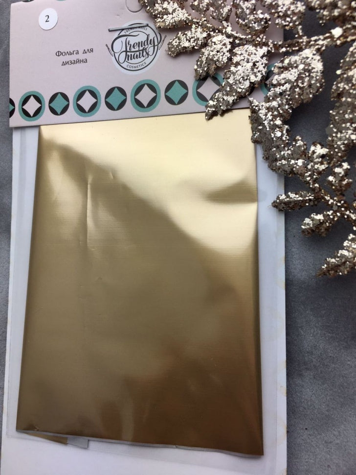 Transfer Folie Nr. 2 opaco Oro di Trendy Nails