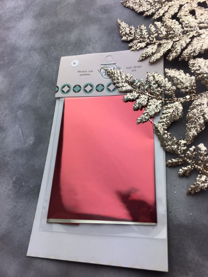 Trasferimento Foglio N. 6 Colore Bacche di Trendy Nails