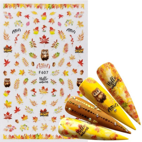 Sticker foglie d'autunno F607