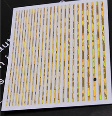 Sticker iridescenti a strisce oro