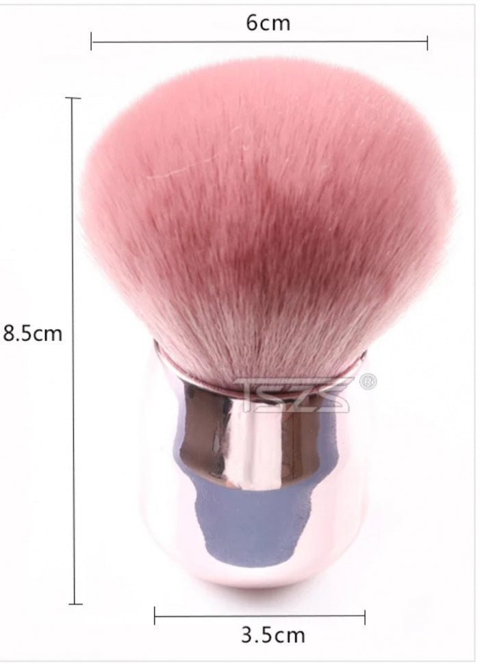 Pennello per polvere grande in rosa oro