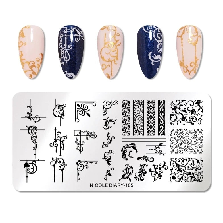 Piastra di Stamping Modello Ornamenti ND-105