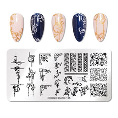 Stamping Plate Stencil Ornaments ND-105