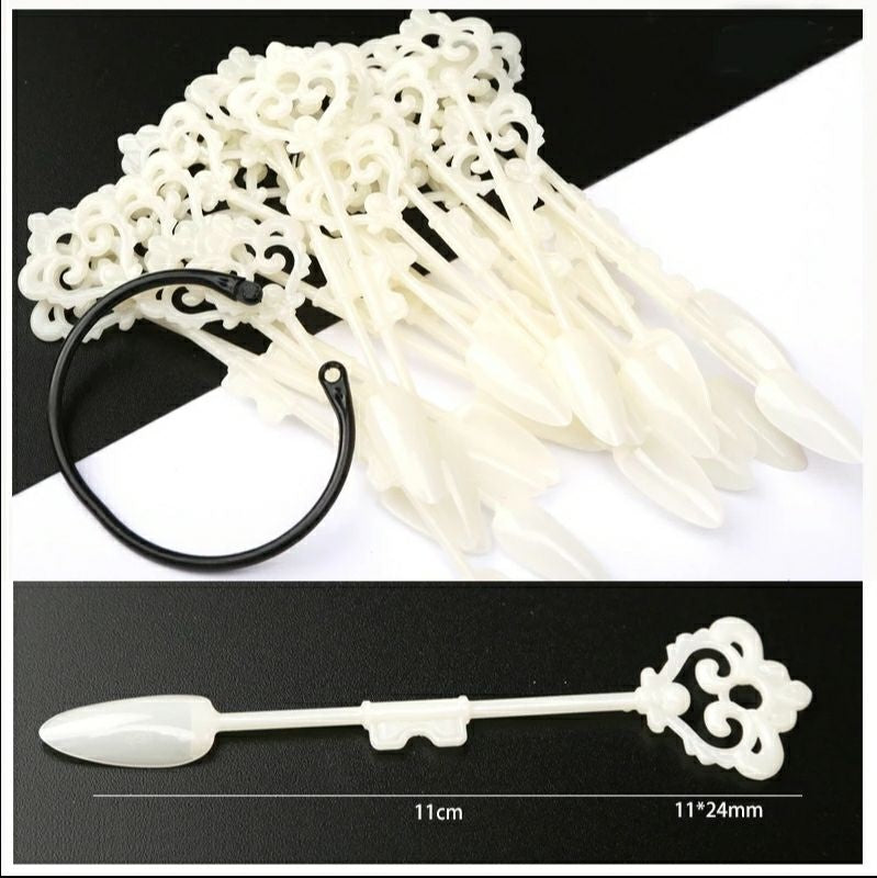 Tips Ring Display 24 pcs. Stiletto shape natural