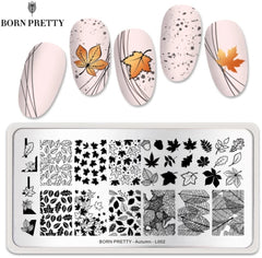 Stamping Plate Stencil Motivii Autunnali Autumn L002