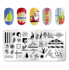 Stamping Plate Stencil Inverno e Autunno PY-J020
